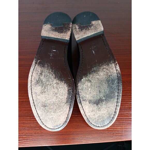 Cole Haan Pinch Air Buckle Tassled Loafers Size 13D Black Leather Slip On EUC